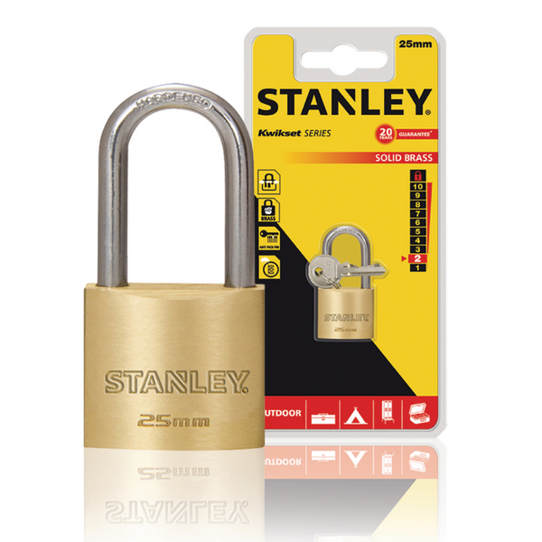 25mm Ổ khóa đồng thau càng dài Stanley S742-041