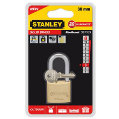 30mm Ổ khóa đồng thau càng dài Stanley S742-042