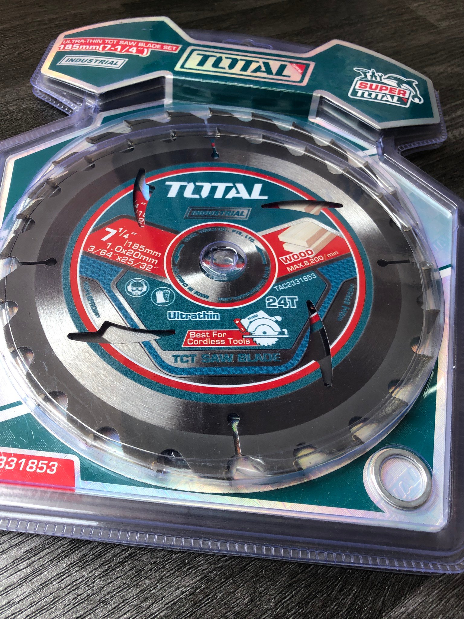 Bộ 2 lưỡi cưa TCT siêu mỏng 185mm Total TAC2331853