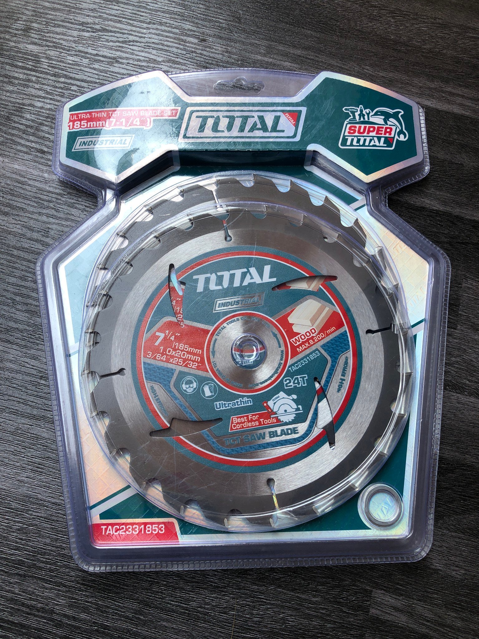 Bộ 2 lưỡi cưa TCT siêu mỏng 185mm Total TAC2331853