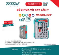 BỘ 31 TUA VÍT TAY CẦM T 31PCS/SET TOTAL TACSD30316