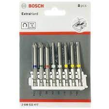 Bộ vặn vít extra hard 65mm PH2 PZ SL6 T15,20,25, H3,4 (8 món) Bosch 2608522417