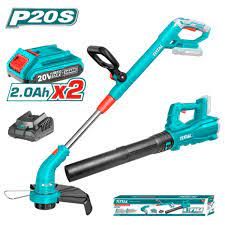 Bộ combo máy cắt cỏ TGTLI20018 và máy thổi bụi TABLI20323 dùng pin 20V Total TOSLI23024