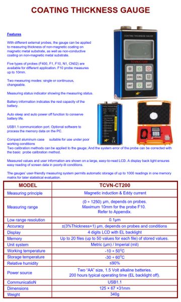 Máy đo độ dày lớp phủ TCVN-CT200