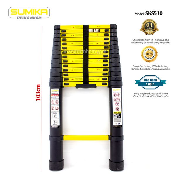 5.1m Thang nhôm rút gọn Sumika SKS510