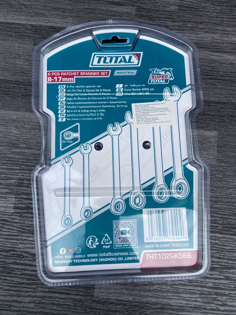 Bộ 6 Cờ lê miệng vòng 2 chiều Total THT102RK566