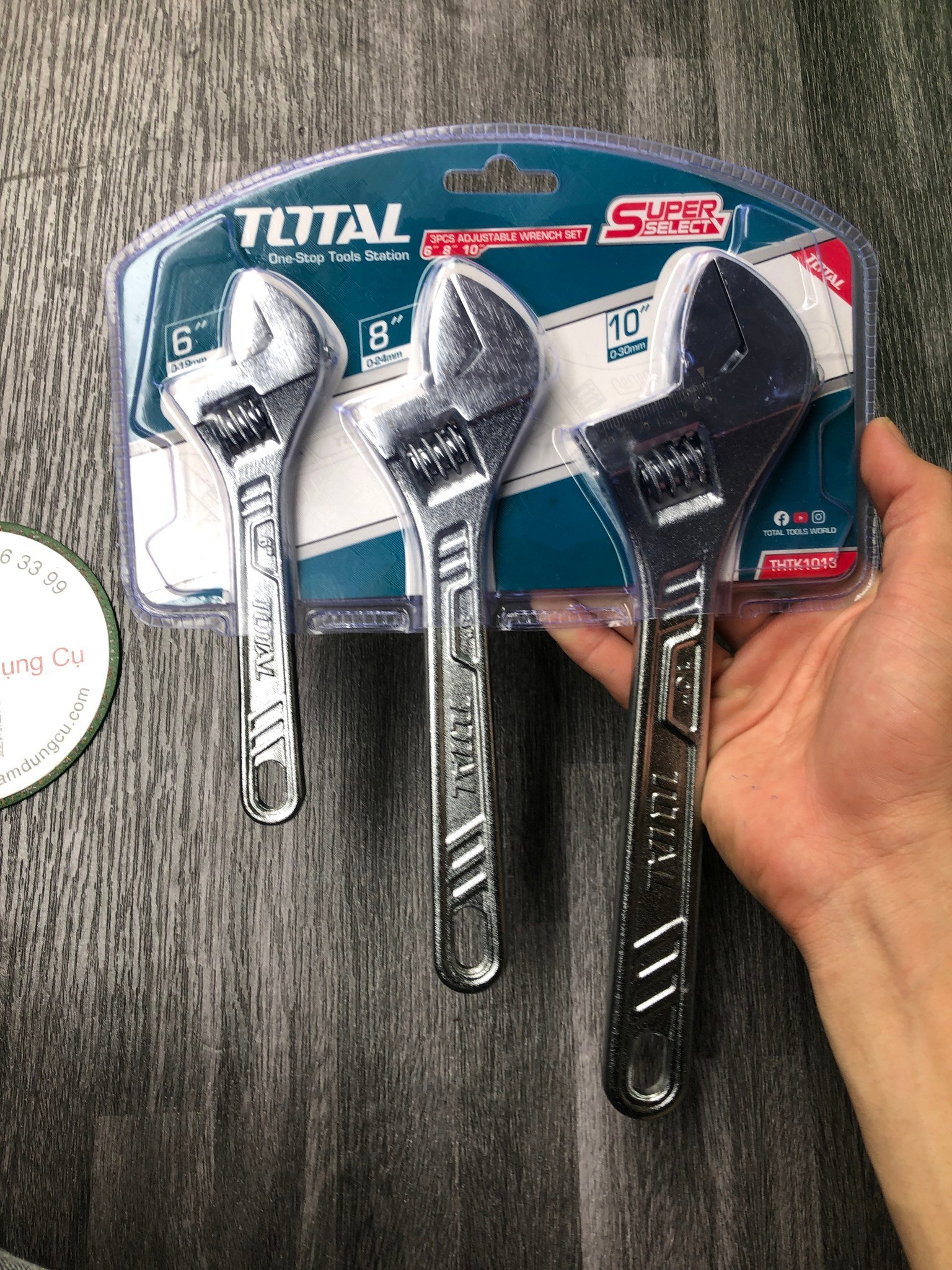 Bộ 3 mỏ lết răng Total THTK1013