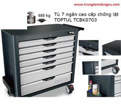 Tủ 7 ngăn cao cấp màu xám chống lật TOPTUL TCBK0703