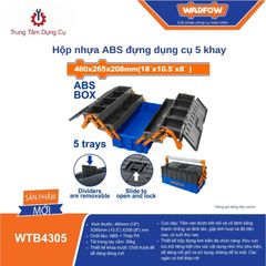 Hộp nhựa ABS đựng dụng cụ 5 khay WADFOW WTB4305