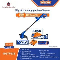 Máy cắt cỏ dùng pin 20V-300mm WADFOW WGTP535