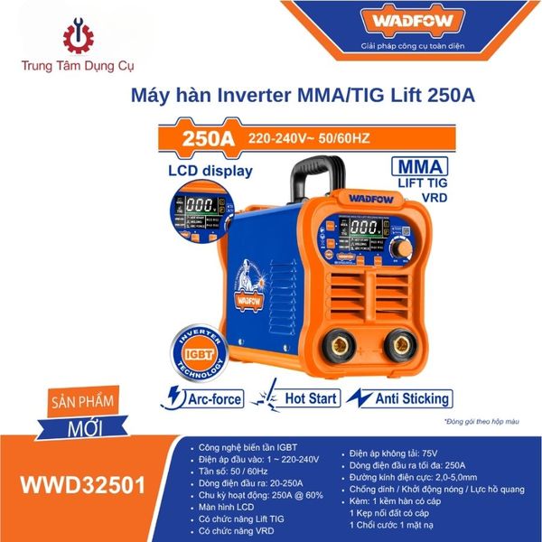 Máy hàn Inverter MMA/TIG Lift 250A WADFOW WWD32501
