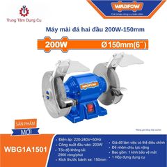 Máy mài đá hai đầu 200W-150mm WADFOW WBG1A1501