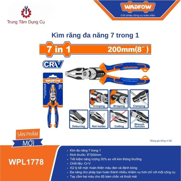 Kìm răng đa năng 7 trong 1 WADFOW WPL1778