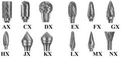 Mũi doa hợp kim (Cùi thơm) cán 6 ly đầu doa kiểu MX mã hàng MX0820M06