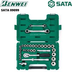 Bộ tuýp 33 chi tiết 1/2in Sata 9099