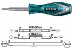 Bộ tuốc nơ vít (tô vít) 6 đầu Total THT2506076