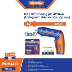 4V-4Nm Máy siết vít dùng pin WADFOW WCV4415