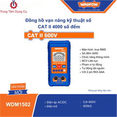 Đồng hồ vạn năng kỹ thuật số CAT II 4000 số đếm Wadfow WDM1502