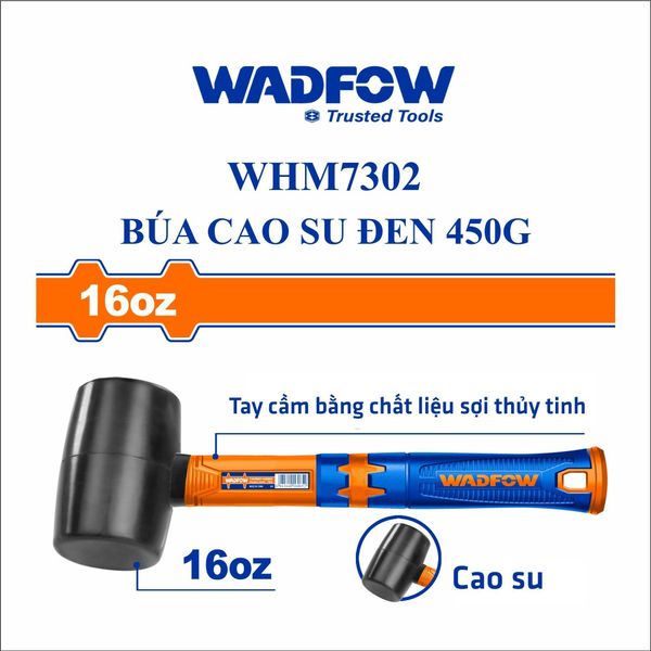 Búa cao su đen 450g Wadfow WHM7302