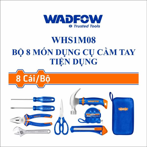 Bộ 8 món dụng cụ cầm tay tiện dụng Wadfow WHS1M08