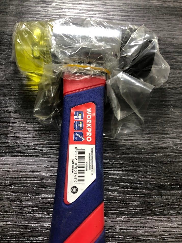 Búa 2 mặt tay đầu nhựa đập không nẩy, cán bọc cao su Workpro - WP241036