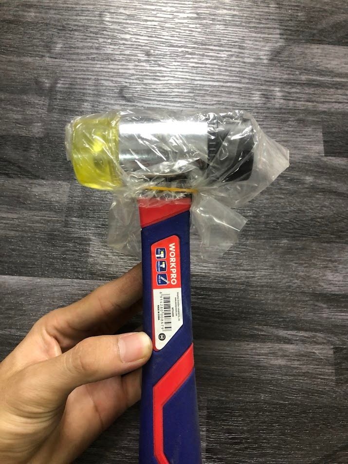 Búa 2 mặt tay đầu nhựa đập không nẩy, cán bọc cao su Workpro - WP241036