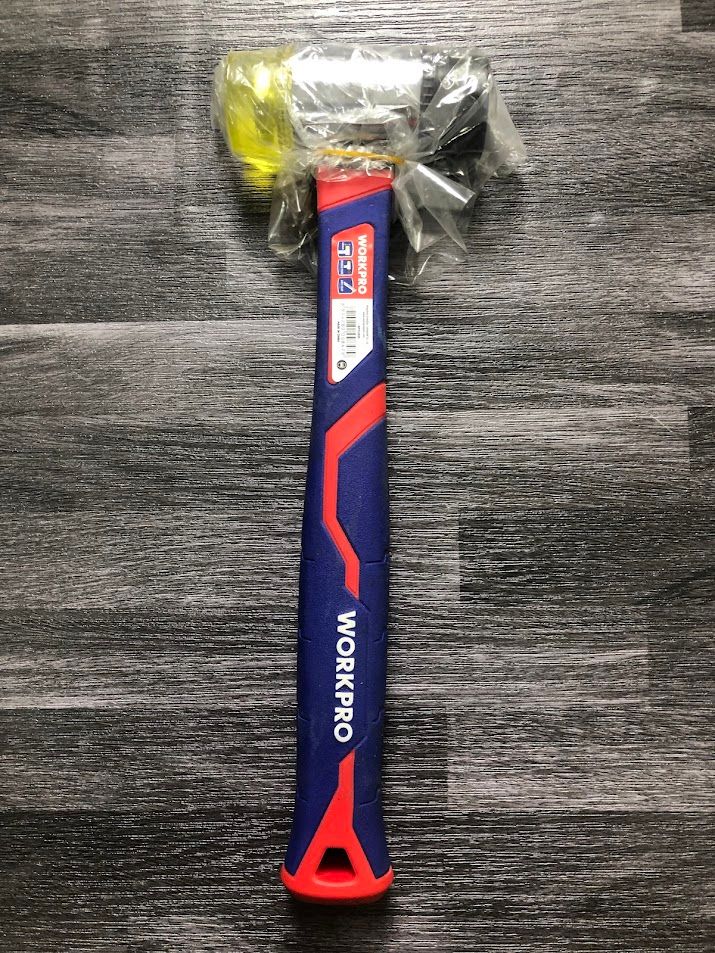 Búa 2 mặt tay đầu nhựa đập không nẩy, cán bọc cao su Workpro - WP241036