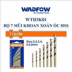 Bộ 7 mũi khoan xoắn ốc HSS Wadfow WTD3K01