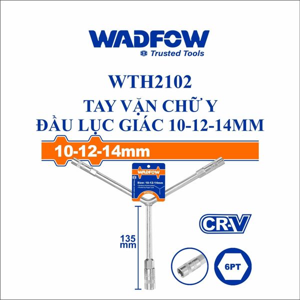 Tay vặn chữ Y đầu lục giác 10- 12-14mm Wadfow WTH2102