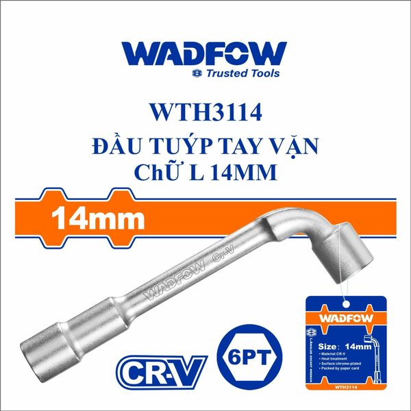 Đầu tuýp tay vặn chữ L 14mm Wadfow WTH3114