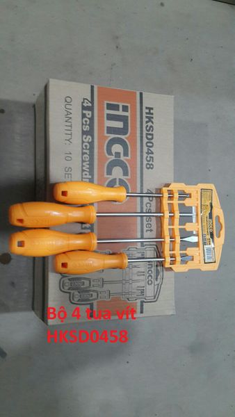 Bộ 4 tua vít Ingco HKSD0458