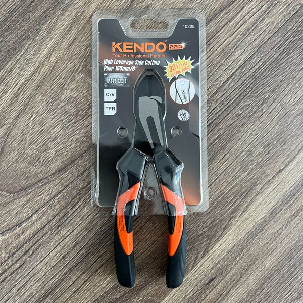 Kìm cắt hạng nặng đòn bẩy trợ lực cao bằng thép CR-V 6 inch 165mm Kendo - 11208