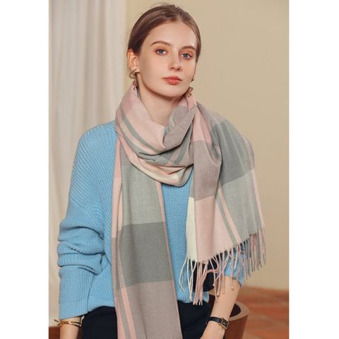 Quà tặng sinh nhật cho bạn gái - Khăn quàng choàng cổ len Cashmere giữ ấm cao cấp phong cách châu Âu Mỹ sang trọng