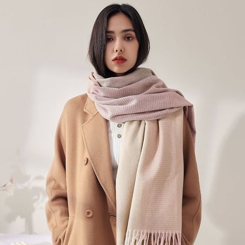 Quà tặng sinh nhật cho bạn gái - Khăn quàng choàng cổ len Cashmere giữ ấm cao cấp phong cách châu Âu Mỹ sang trọng