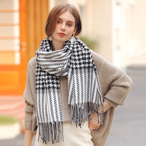 Quà tặng sinh nhật cho bạn gái - Khăn quàng choàng cổ len Cashmere giữ ấm cao cấp phong cách châu Âu Mỹ sang trọng