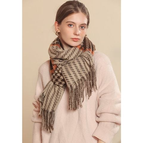 Quà tặng 8/3 cho người yêu nữ, vợ, cô giáo, mẹ - Khăn quàng choàng cổ len Cashmere giữ ấm cao cấp phong cách châu Âu Mỹ sang trọng