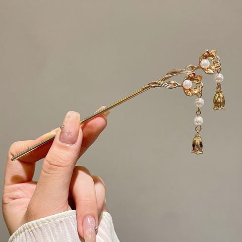 Trâm cài tóc cổ trang LÀ GU châm cài tóc gỗ trâm cài tóc kim loại đơn giản phong cách cổ điển - Mã 134