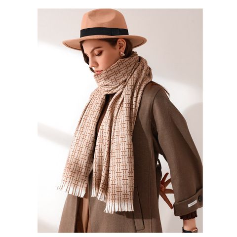 Quà tặng sinh nhật cho mẹ nên tặng gì - Khăn quàng choàng cổ len Cashmere giữ ấm cao cấp phong cách châu Âu Mỹ sang trọng