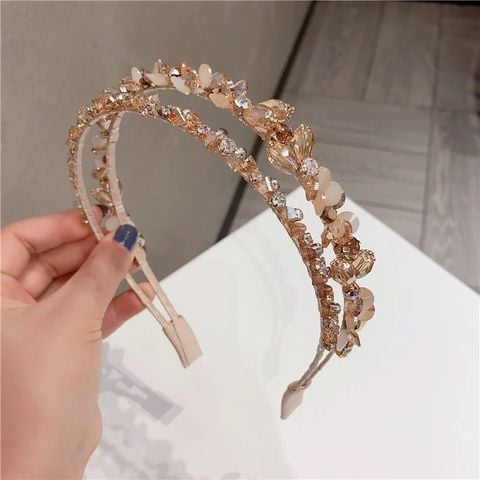 Băng đô bờm cài tóc cao cấp mấn áo dài cách tân đính đá - CDD017