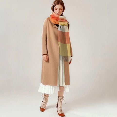 Quà tặng giáng sinh noel cho bạn gái - Khăn quàng choàng cổ len Cashmere giữ ấm cao cấp phong cách châu Âu Mỹ sang trọng