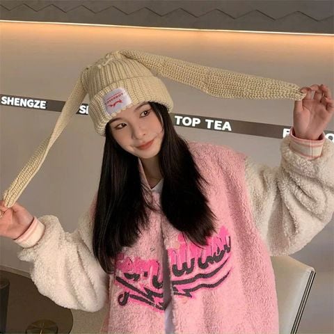 Mũ nón len bucket cho nữ Hàn Quốc trùm đầu giữ ấm phong cách ulzzang đẹp thích hợp với thời tiết lạnh LÀ GU Khăn Phụ Kiện - NL028