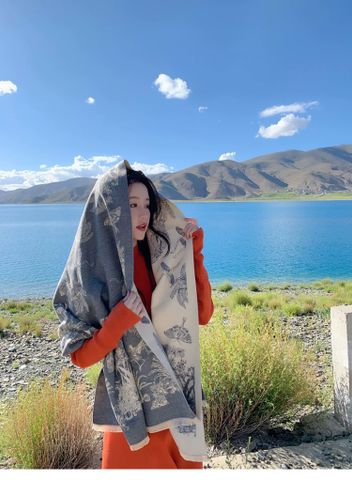 QUÀ TẶNG SINH NHẬT CHO BẠN GÁI -Khăn quàng choàng cổ len Cashmere giữ ấm cao cấp phong cách Hàn Quốc đẹp sang trọng - KC407