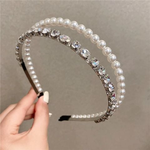 Băng đô bờm cài tóc cao cấp mấn áo dài cách tân đính đá - CDD025