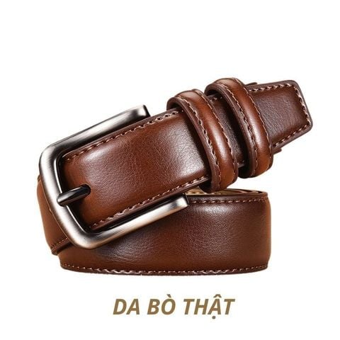 Quà tặng 20/10 cho đối tác nam, sếp nam, đồng nghiệp nam, người yêu nam ,bạn bè, anh trai hoặc người thân quà tặng thắt lưng nam da bò thật khóa tự động hợp kim chống rỉ LÀ GU dây nịt nam cao cấp khóa lỗ kim da bò bền bỉ thời trang - Màu Đen - DNN027