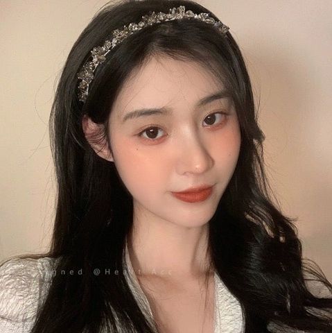 Băng đô bờm cài tóc cao cấp mấn áo dài cách tân đính đá LÀ GU - CDD027