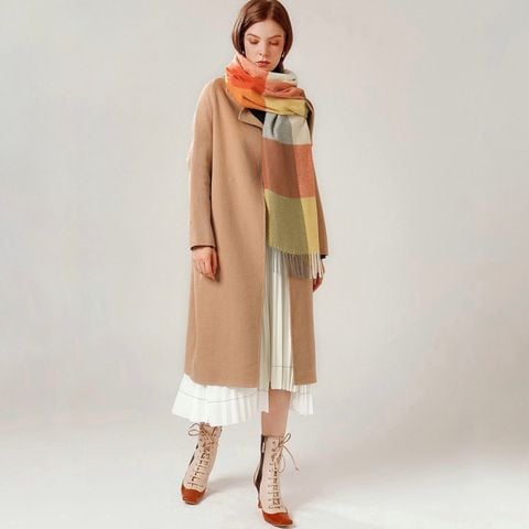Quà tặng sinh nhật cho bạn gái - Khăn quàng choàng cổ len Cashmere giữ ấm cao cấp phong cách châu Âu Mỹ sang trọng