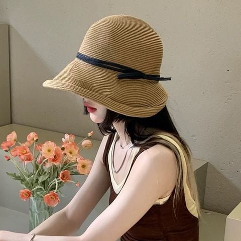 Quà tặng 20/10 cho sếp nữ, vợ, cô giáo, giáo viên nữ, mẹ và bạn gái, người yêu nữ quà tặng mũ nón cói đi biển rộng vành tròn đẹp cho nữ LÀGU Khăn Phụ Kiện - NC500