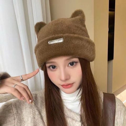 Mũ nón len bucket cho nữ Hàn Quốc trùm đầu giữ ấm phong cách ulzzang đẹp thích hợp với thời tiết lạnh LÀ GU Khăn Phụ Kiện - NL027