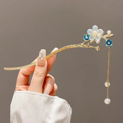 Trâm cài tóc cổ trang LÀ GU châm cài tóc gỗ trâm cài tóc kim loại đơn giản phong cách cổ điển - Mã 126