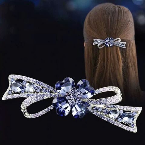 Kẹp (Cặp) tóc cao cấp LÀ GU - Ghim kẹp tóc nữ đẹp đính đá hoa sang trọng phù hợp làm quà tặng mọi dịp - KDD101